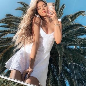 Princess Polly white sweetheart mini dress